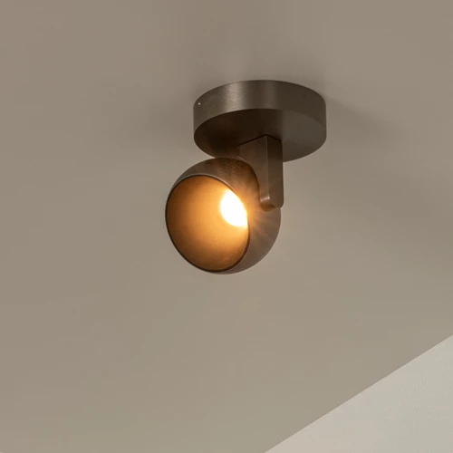 Lucide ESFERA - Spot plafond - Ø 11,2 cm - LED Dim. - 1x11W 2700K - Fer gris | Premium - ambiance 1